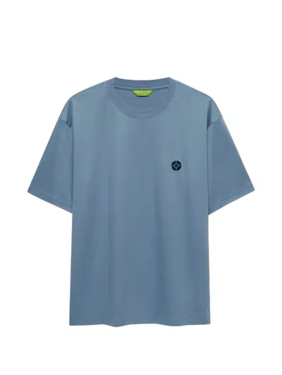 Shanghai Tang Fortune Logo-patch T-shirt In Blue