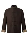 Shanghai Tang Frog-button Jacket In Brown