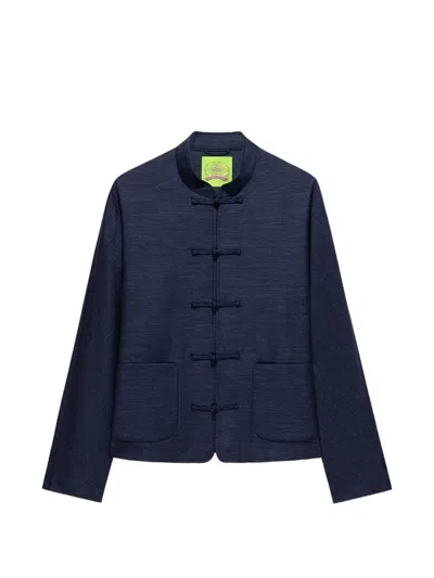Shanghai Tang Frog-button Jacket In Blue