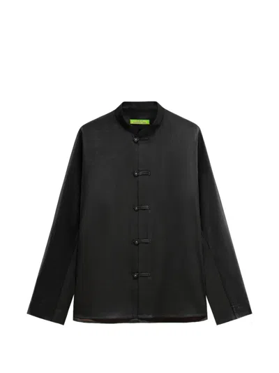 Shanghai Tang Frog-fastening Shirt In Black