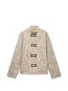 Shanghai Tang Front Toggle Jacket In Neutral