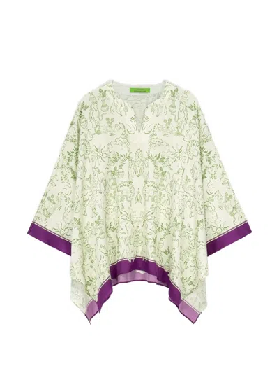 Shanghai Tang Graphic-print Tunic In Neutral