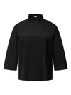 Shanghai Tang High-neck Button-detail Blouse In Black
