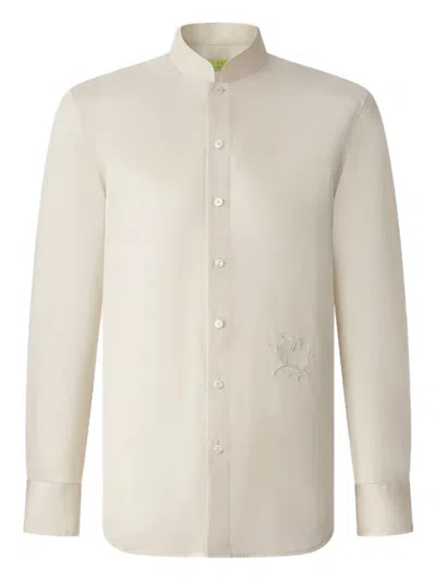 Shanghai Tang Horse-embroidered Shirt In Neutral