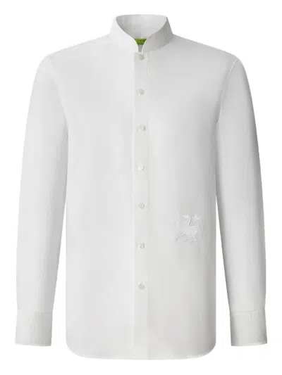 Shanghai Tang Horse-embroidered Shirt In White