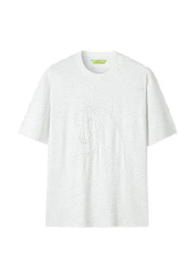 Shanghai Tang Horse Graphic T-shirt In Gray