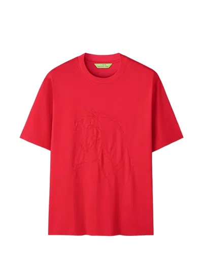 Shanghai Tang Horse-motif T-shirt In Red