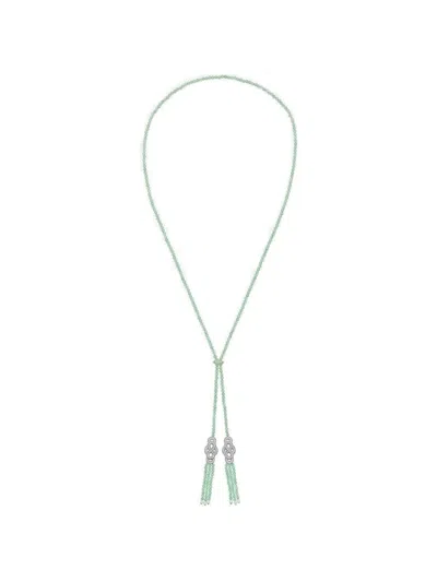 Shanghai Tang Infinite Knot Necklace In Green