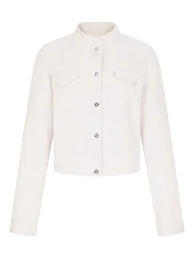 Shanghai Tang Jacquard Jacket In Neutrals