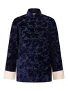 Shanghai Tang Jacquard-pattern Jacket In Blue
