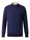 Shanghai Tang Jacquard-pattern Logo-plaque Sweater In Blue