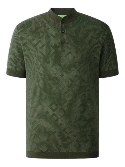 Shanghai Tang Jacquard-pattern T-shirt In Green