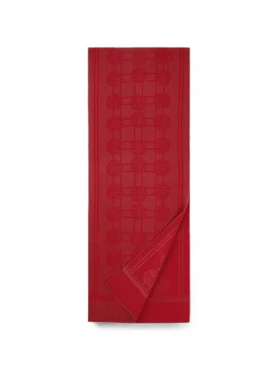 Shanghai Tang Jacquard Scarf In Red