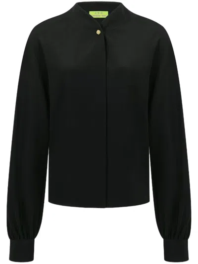 Shanghai Tang Jade-button Blouse In Black