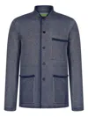 Shanghai Tang Jersey Jacket In Blue