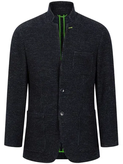 Shanghai Tang Knit Blazer In Blue