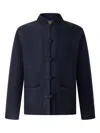 Shanghai Tang Knot Button Cardigan In Blue