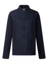 Shanghai Tang Knot Button Tang Cardigan In Blue