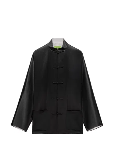 Shanghai Tang Knot Front Tang Jacket In Black