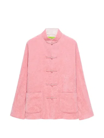 Shanghai Tang Knotted-button Pocket Jacket In Pink