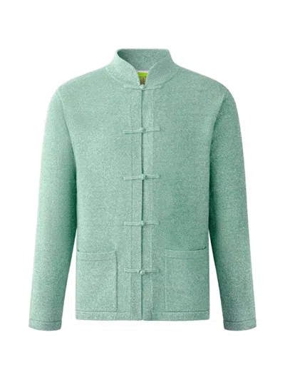 Shanghai Tang Knotted Tang Cardigan In Green