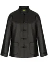 Shanghai Tang Leather Jacket In Black