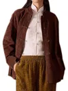 Shanghai Tang Leather Jacket In Brown