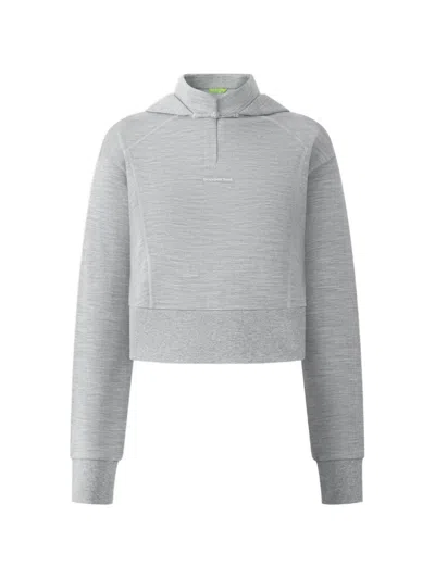 Shanghai Tang Logo-detail Hoodie In Gray