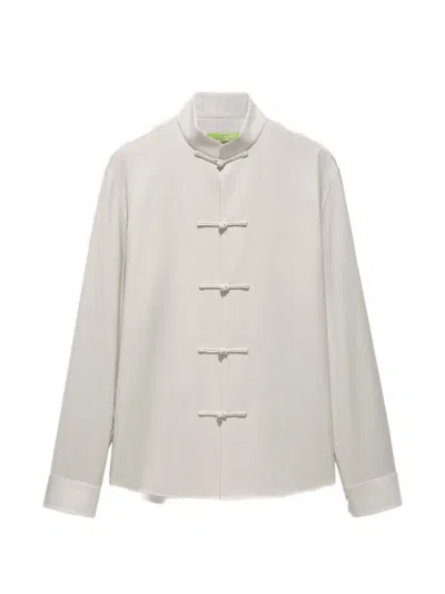 Shanghai Tang Long Sleeve Shirt In Gray