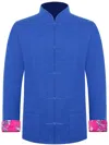 Shanghai Tang Mandarin Collar Jacket In Blue