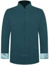 Shanghai Tang Mandarin Collar Jacket In Green