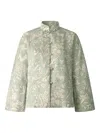 Shanghai Tang Mandarin-collar Silk Blouse In Green