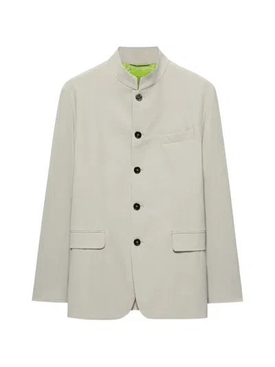 Shanghai Tang Mandarin-collar Five-button Jacket In White