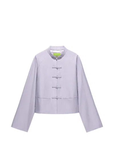 Shanghai Tang Mandarin-collar Jacket In Purple