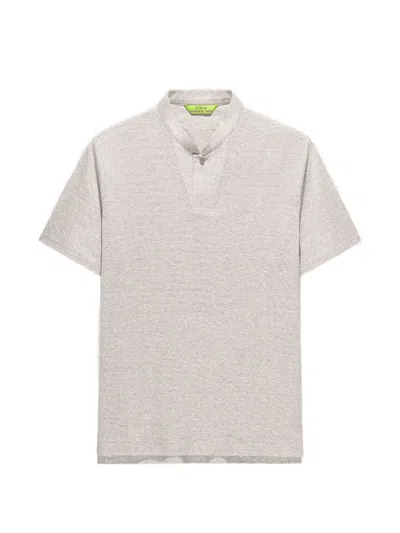 Shanghai Tang Mandarin-collar Polo Shirt In Neutral