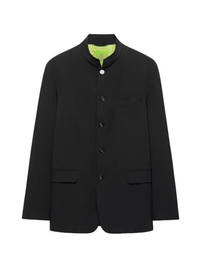 Shanghai Tang Mandarin-collar Single-breasted Jacket In Black