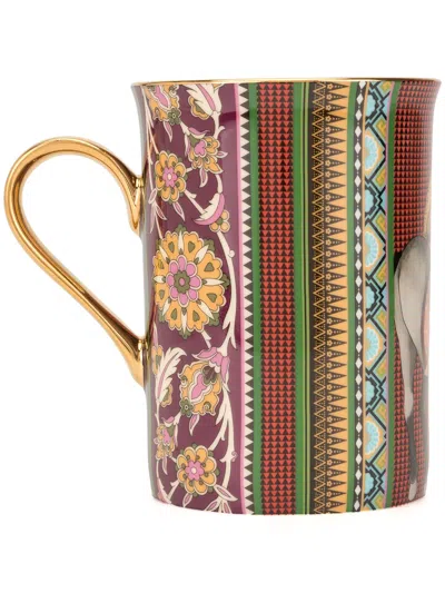 Shanghai Tang Mongolian Nomad Print Mug In Multi