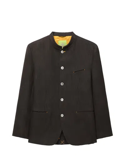 Shanghai Tang Perpetual Fortune Five-button Jacket In Brown