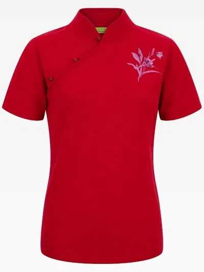 Shanghai Tang Qipao Top In Red