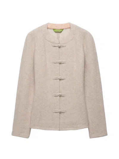 Shanghai Tang Raglan-sleeve Frog-button Jacket In Neutrals