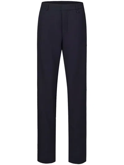 Shanghai Tang Rear Elasticated-waistband Tailored Trousers In Blue