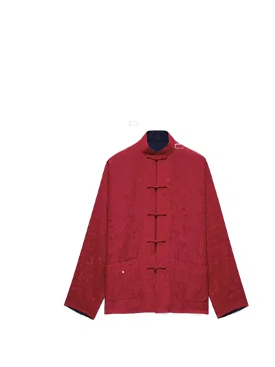 Shanghai Tang Reversible Floral Jacket In Red