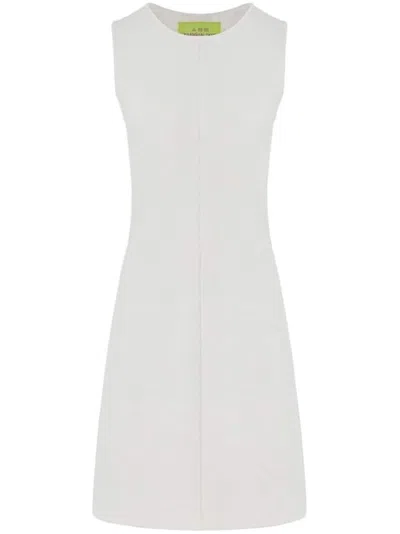 Shanghai Tang Reversible Jacquard A-line Dress In White