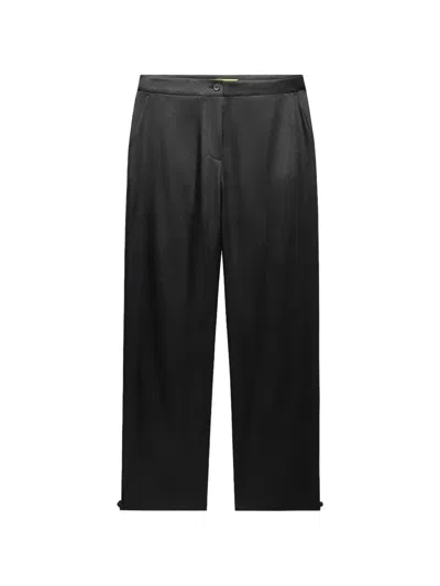 Shanghai Tang Satin-finish Trousers In Black