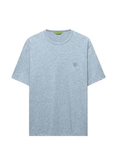Shanghai Tang Shou Embroidered T-shirt In Blue