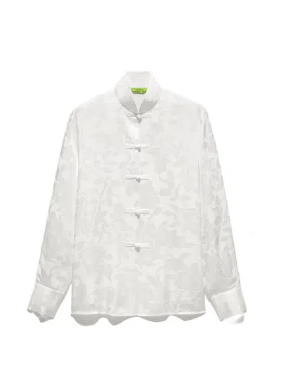 Shanghai Tang Silk Blouse In White