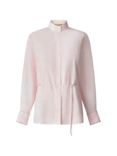 Shanghai Tang Silk Blouse In White