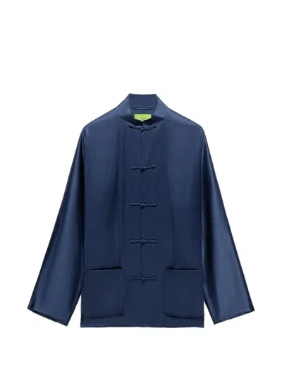 Shanghai Tang Silk Jacket In Blue