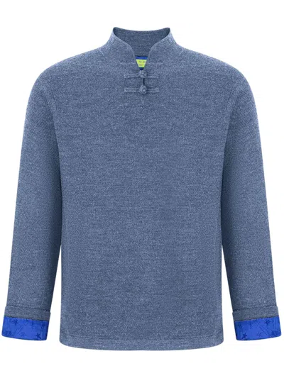 Shanghai Tang Silk-lined Jumper In Blue