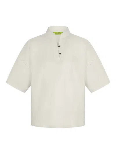 Shanghai Tang Silk Shirt In White